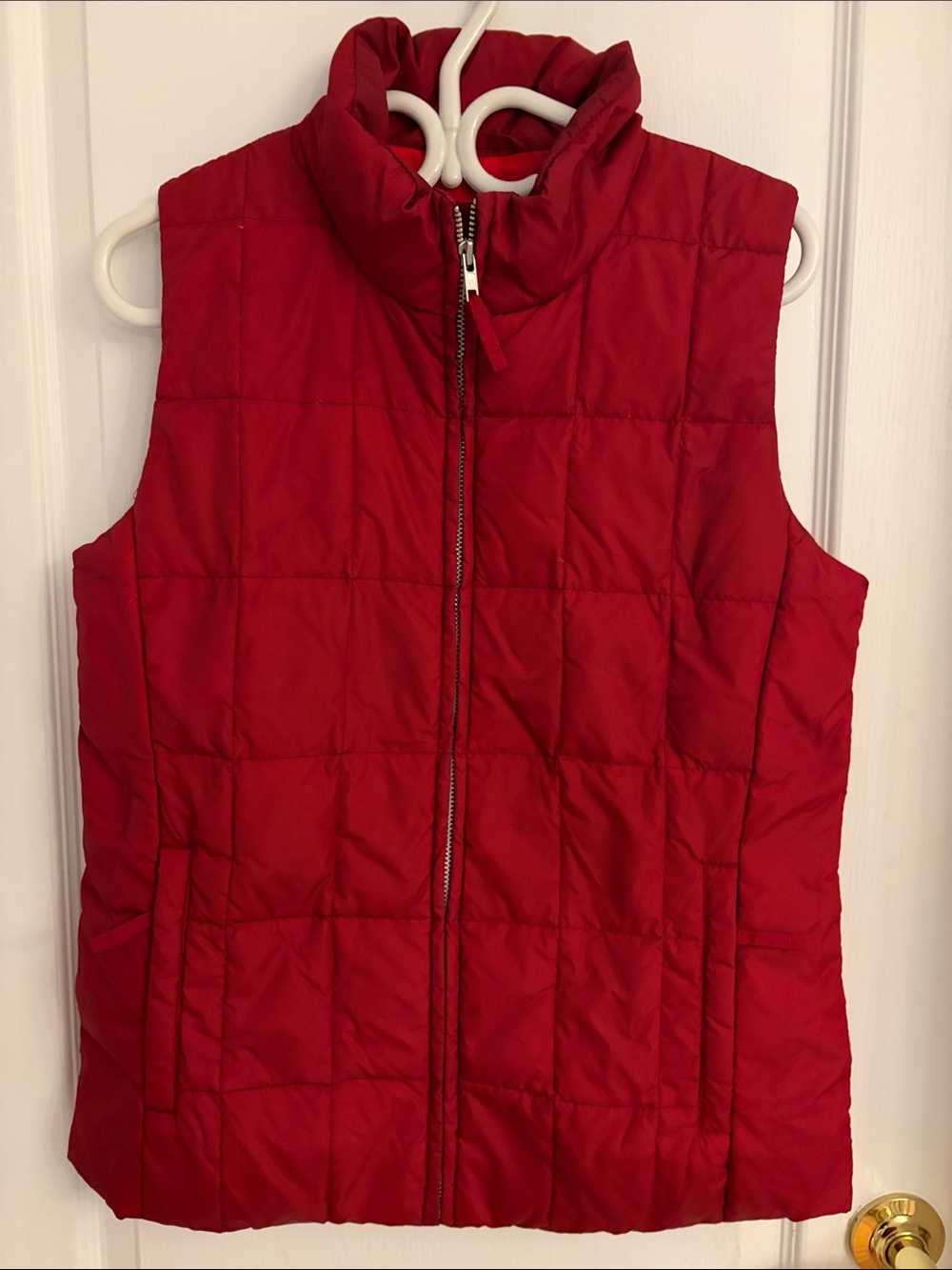 Vintage GAP Women’s Quilted Red Puffer Vest Holiday 2003 EUC